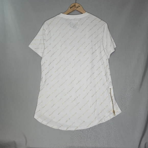 Urban Black Men's GOAT White And Gold Short Sleeve Tee Size M - Picture 2 of 11
